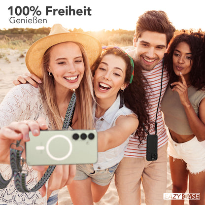 Samsung Galaxy S25 Handykette MagSafe Boho Band verstellbarer Trageriemen 