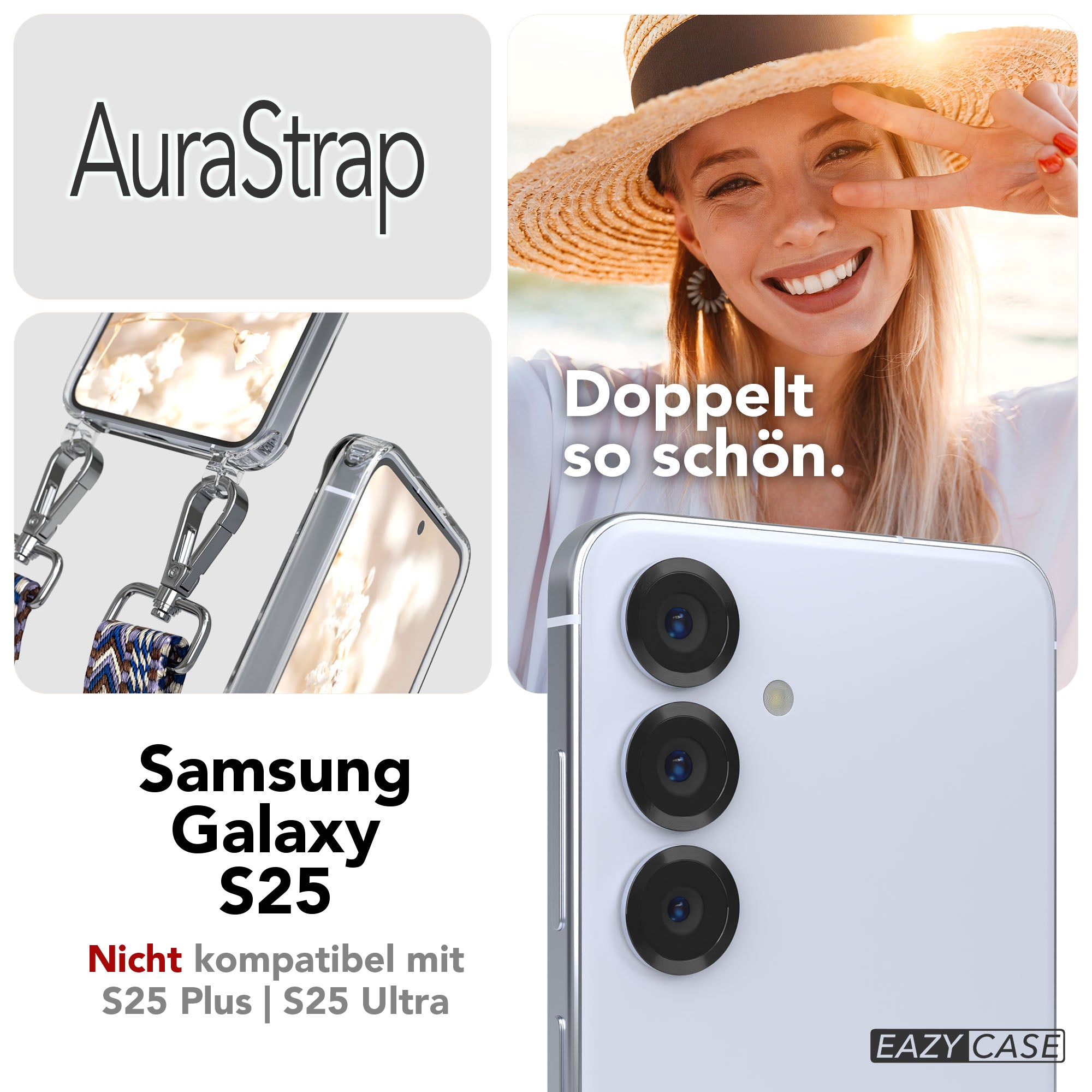 Samsung Galaxy S25 Handykette MagSafe Boho Band verstellbarer Trageriemen 
