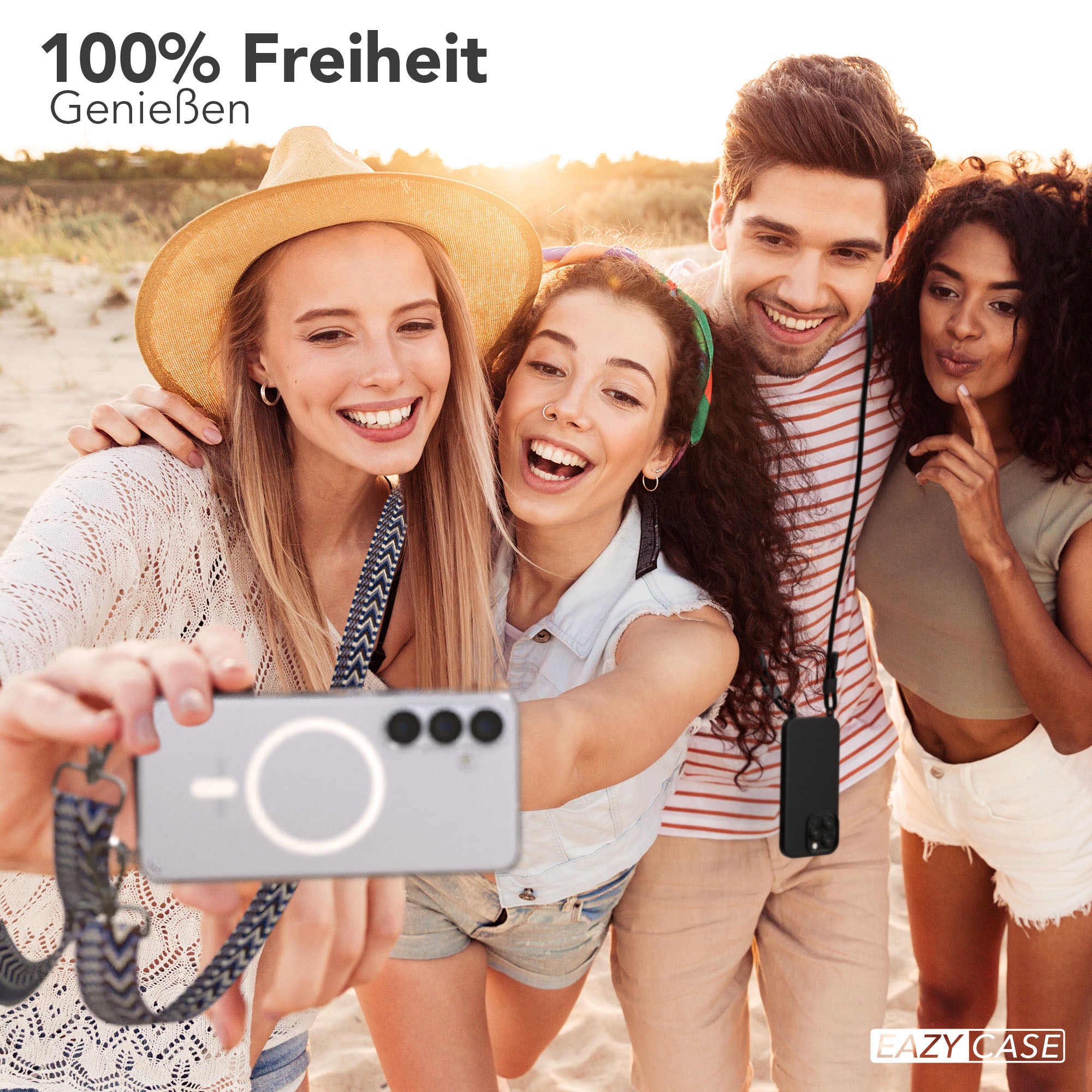 Samsung Galaxy S25 Handykette MagSafe Boho Band verstellbarer Trageriemen 