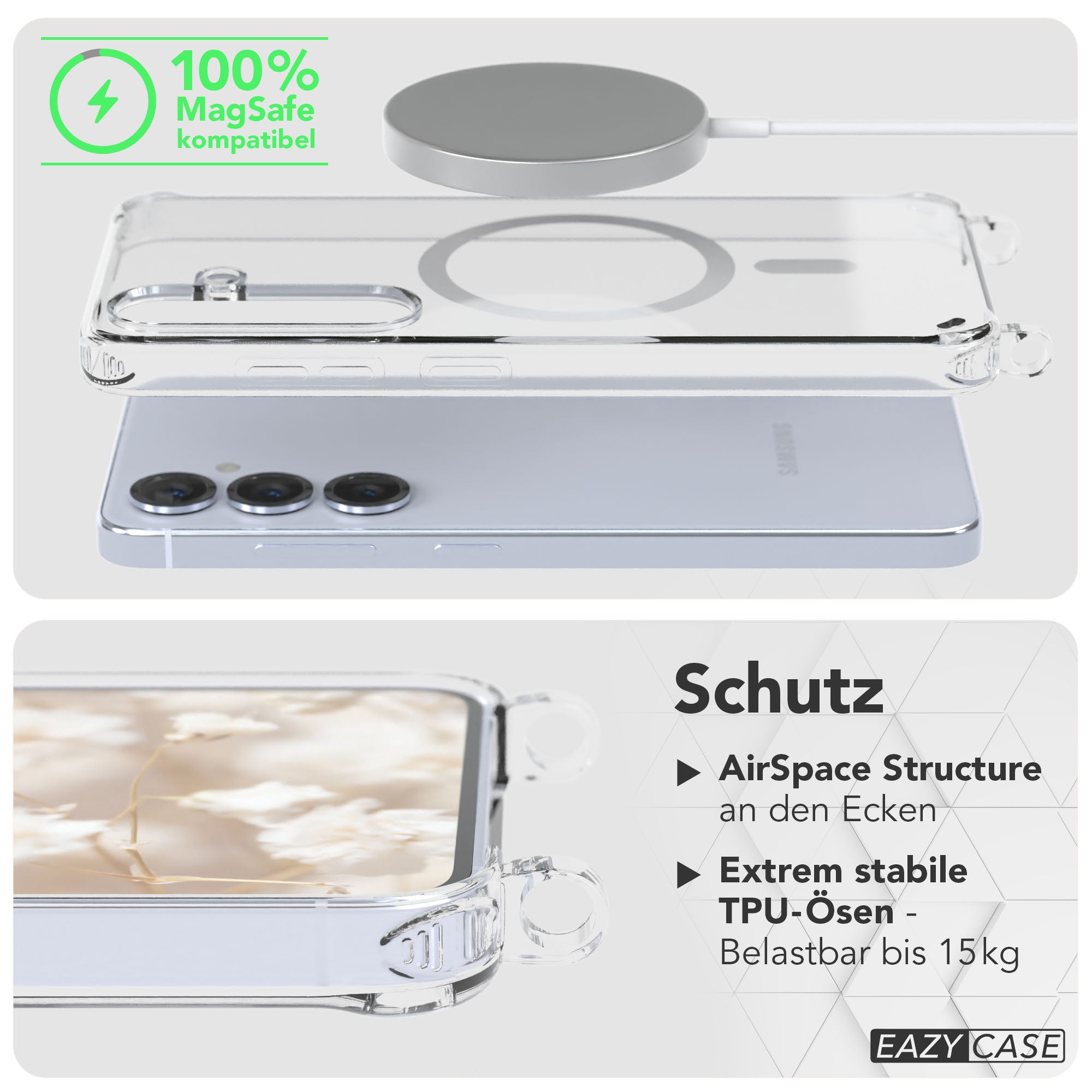Samsung Galaxy S25 Handykette MagSafe Boho Band verstellbarer Trageriemen 