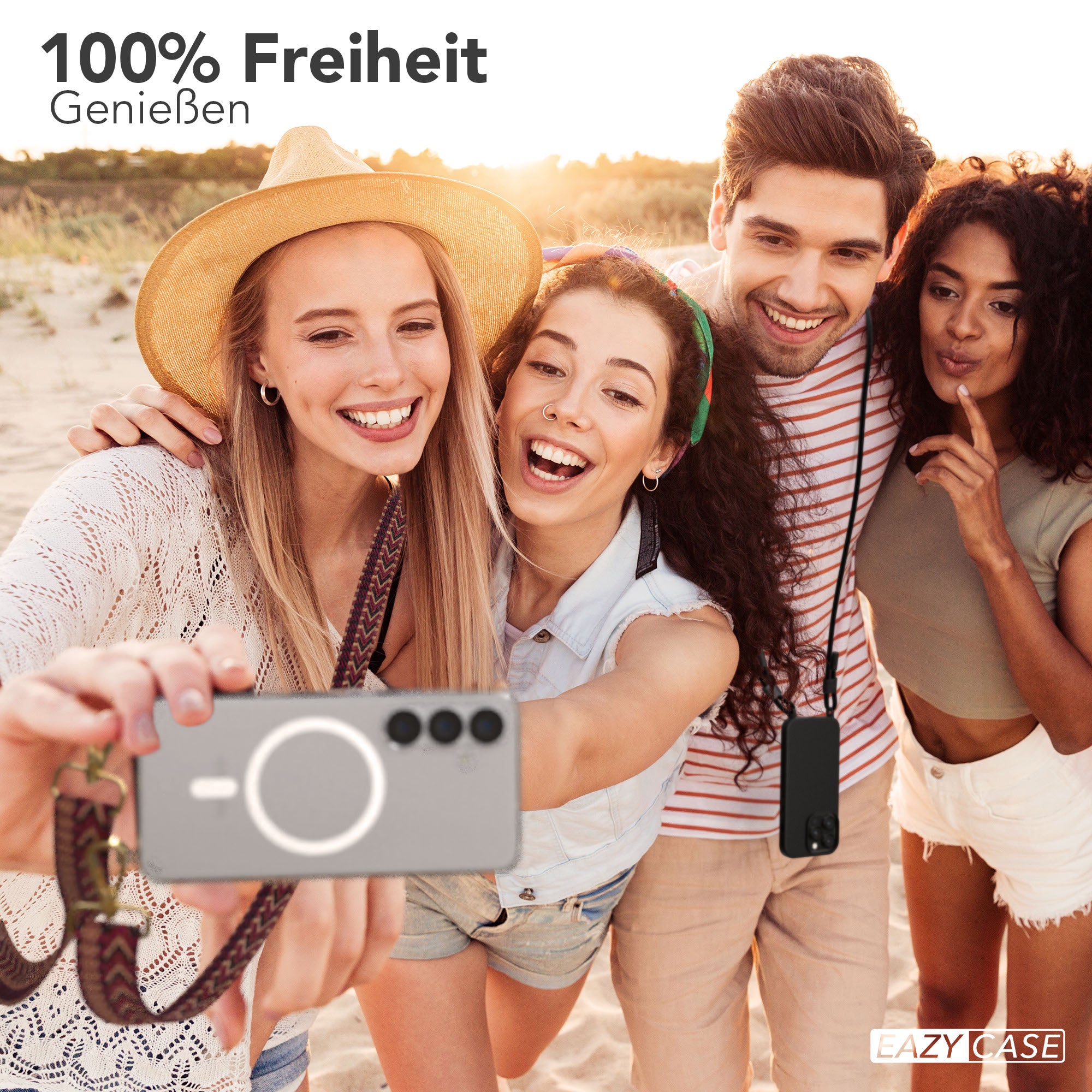 Samsung Galaxy S25 Handykette MagSafe Boho Band verstellbarer Trageriemen 