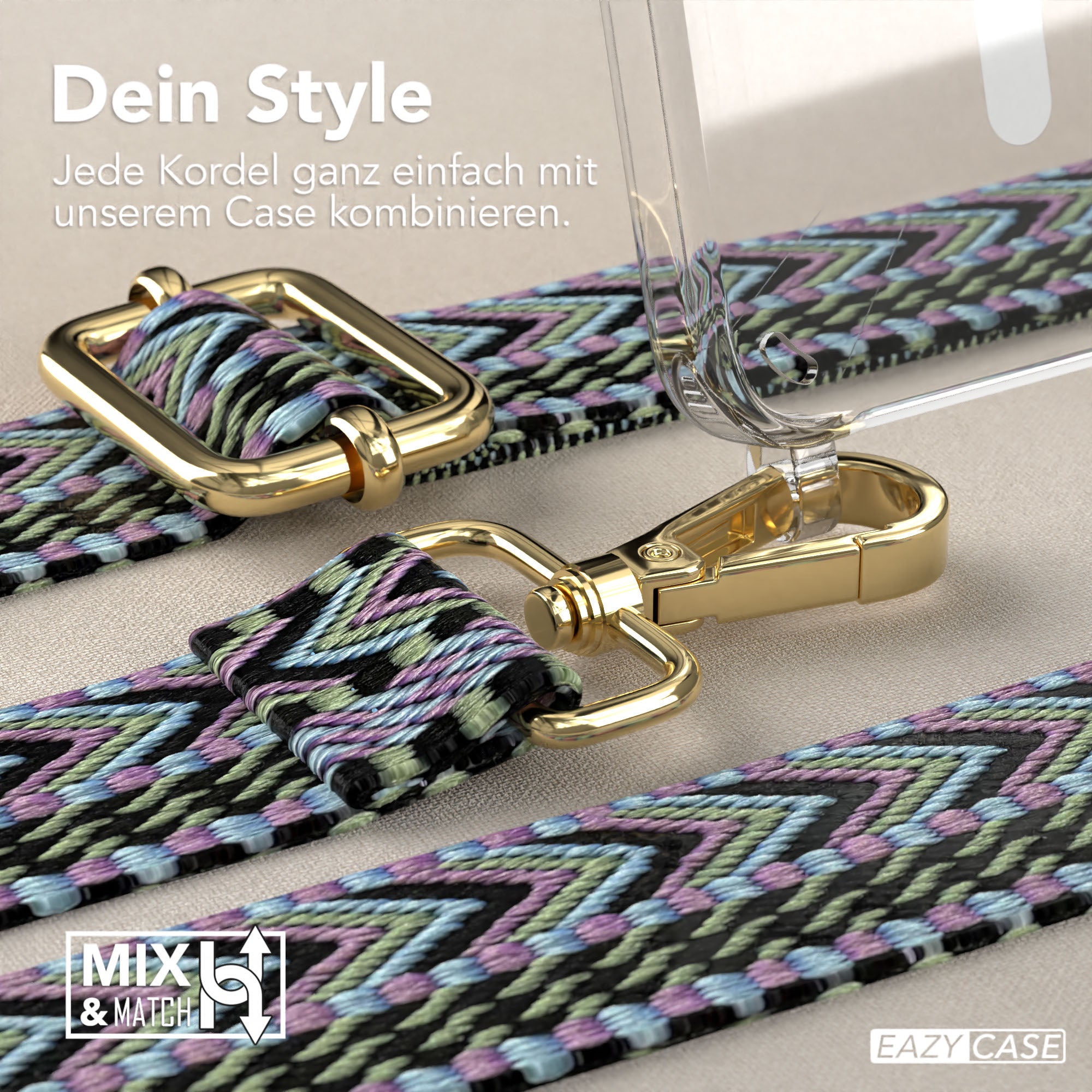 Samsung Galaxy S25 Handykette MagSafe Boho Band verstellbarer Trageriemen 