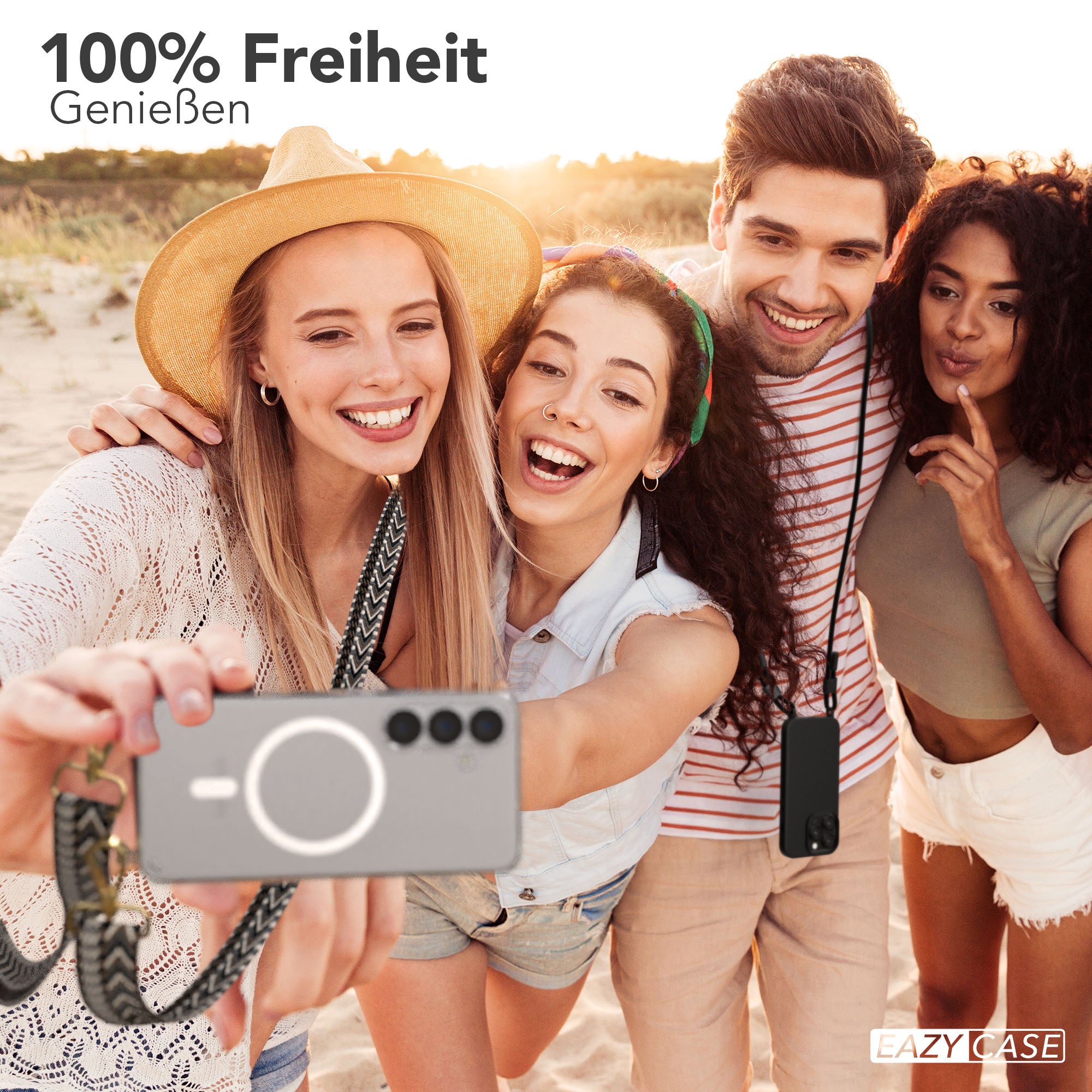 Samsung Galaxy S25 Handykette MagSafe Boho Band verstellbarer Trageriemen 