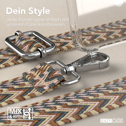 Samsung Galaxy S25 Plus MagSafe Handykette mit verstellbarem Boho Band Set 