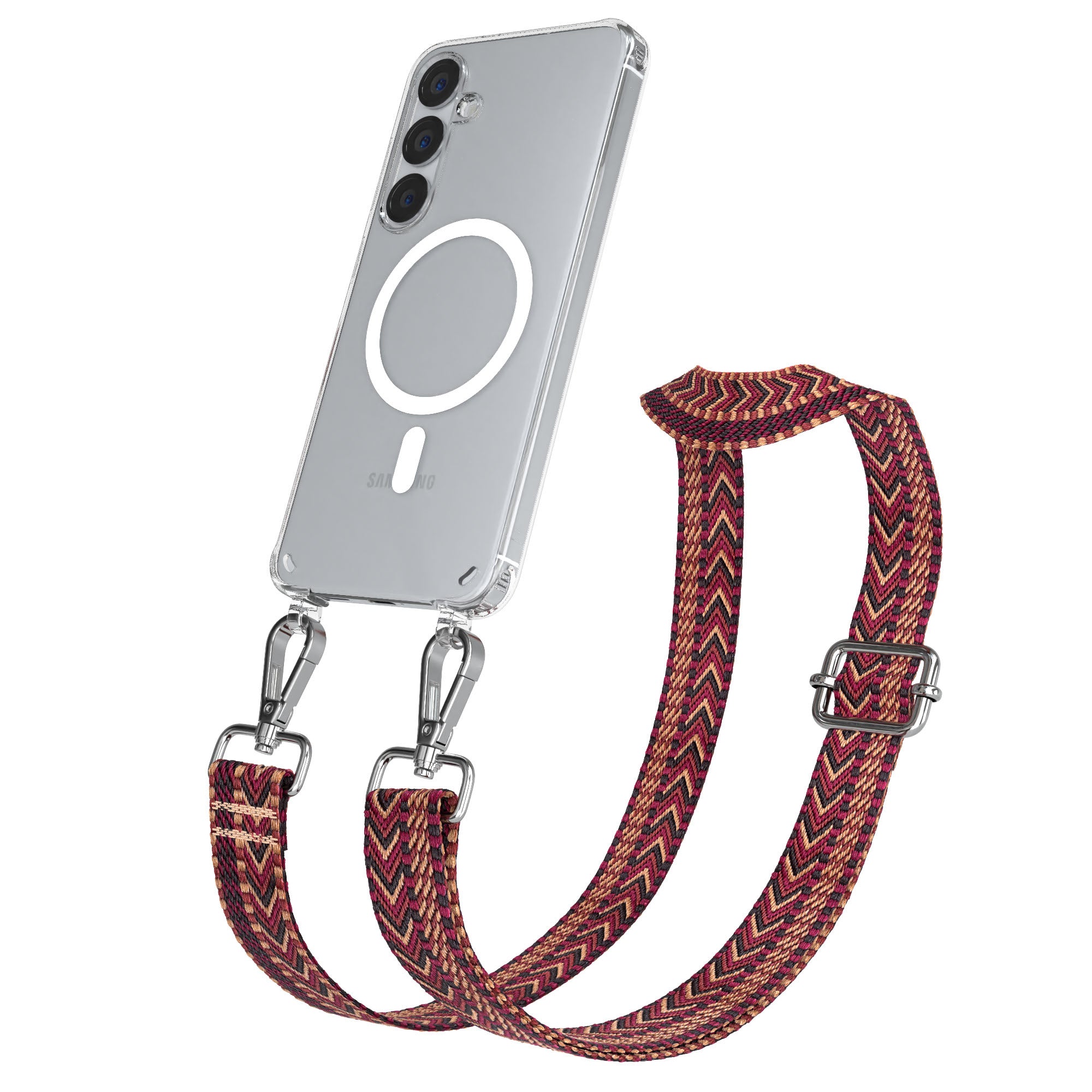 Samsung Galaxy S25 Plus MagSafe Handykette mit verstellbarem Boho Band Set 