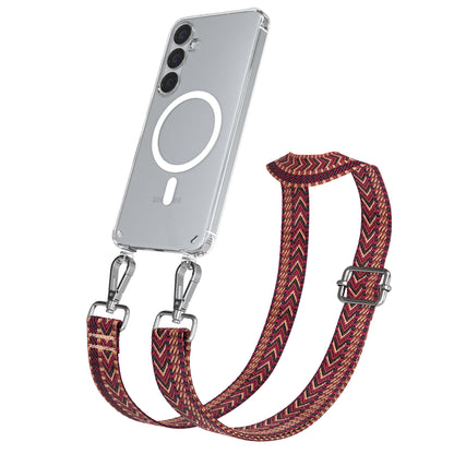 Samsung Galaxy S25 Plus MagSafe Handykette mit verstellbarem Boho Band Set 