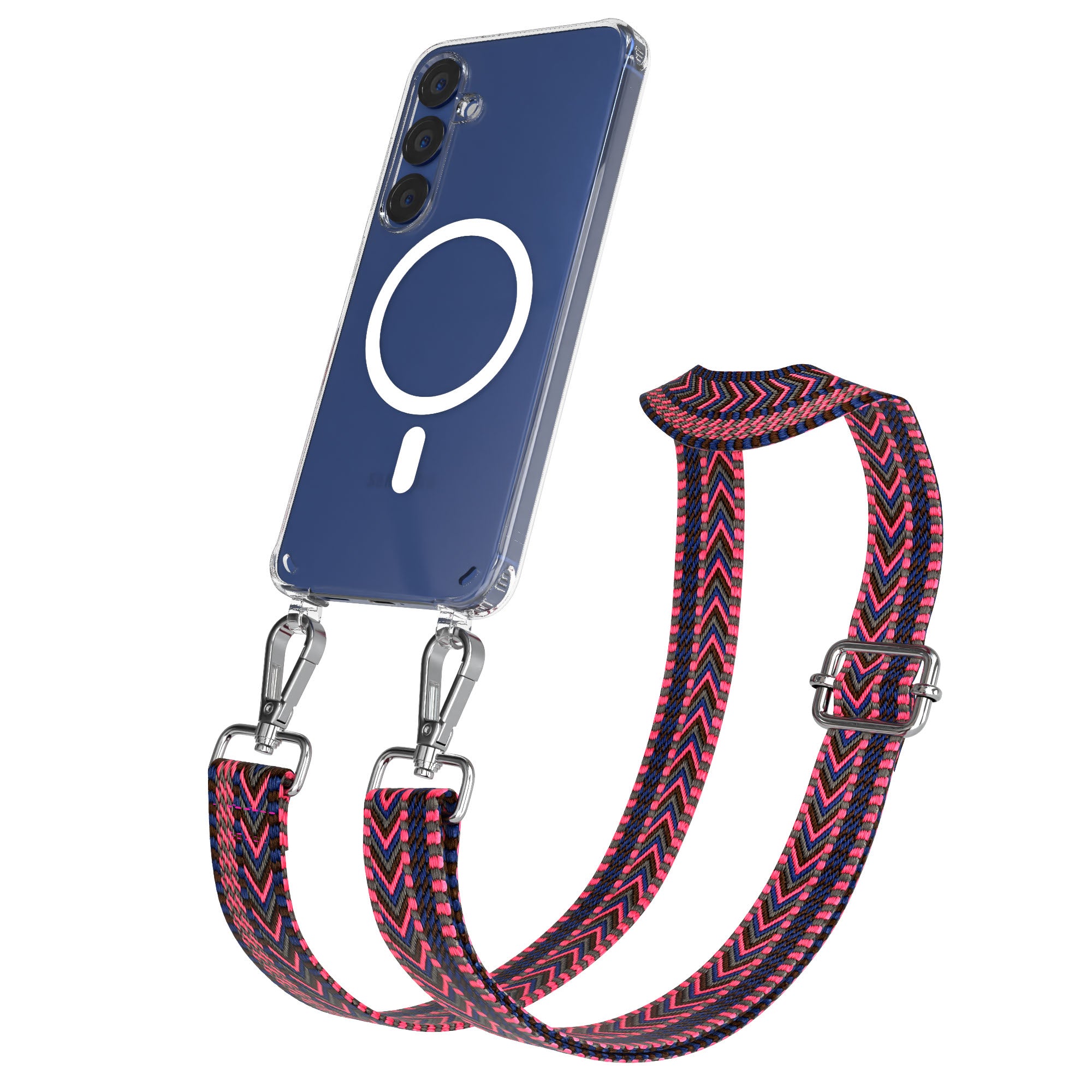 Samsung Galaxy S25 Plus MagSafe Handykette mit verstellbarem Boho Band Set 