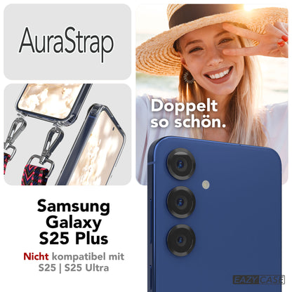 Samsung Galaxy S25 Plus MagSafe Handykette mit verstellbarem Boho Band Set 