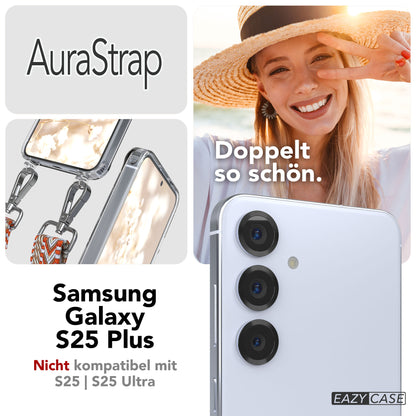 Samsung Galaxy S25 Plus MagSafe Handykette mit verstellbarem Boho Band Set 
