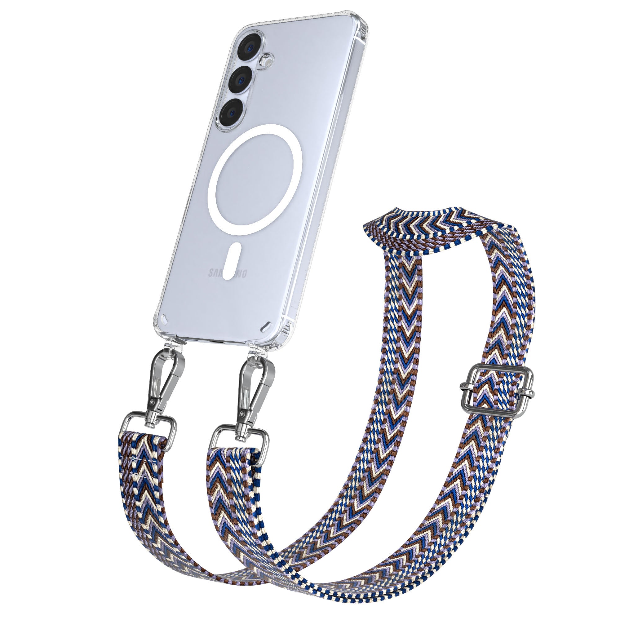Samsung Galaxy S25 Plus MagSafe Handykette mit verstellbarem Boho Band Set 