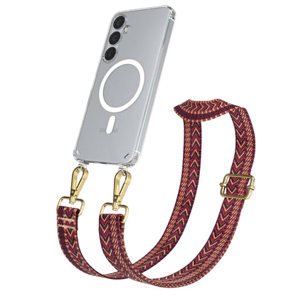 Samsung Galaxy S25 Plus MagSafe Handykette mit verstellbarem Boho Band Set 