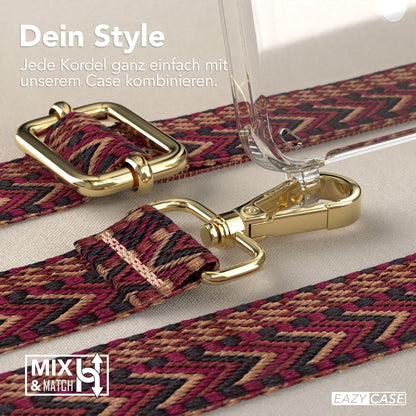 Samsung Galaxy S25 Plus MagSafe Handykette mit verstellbarem Boho Band Set 