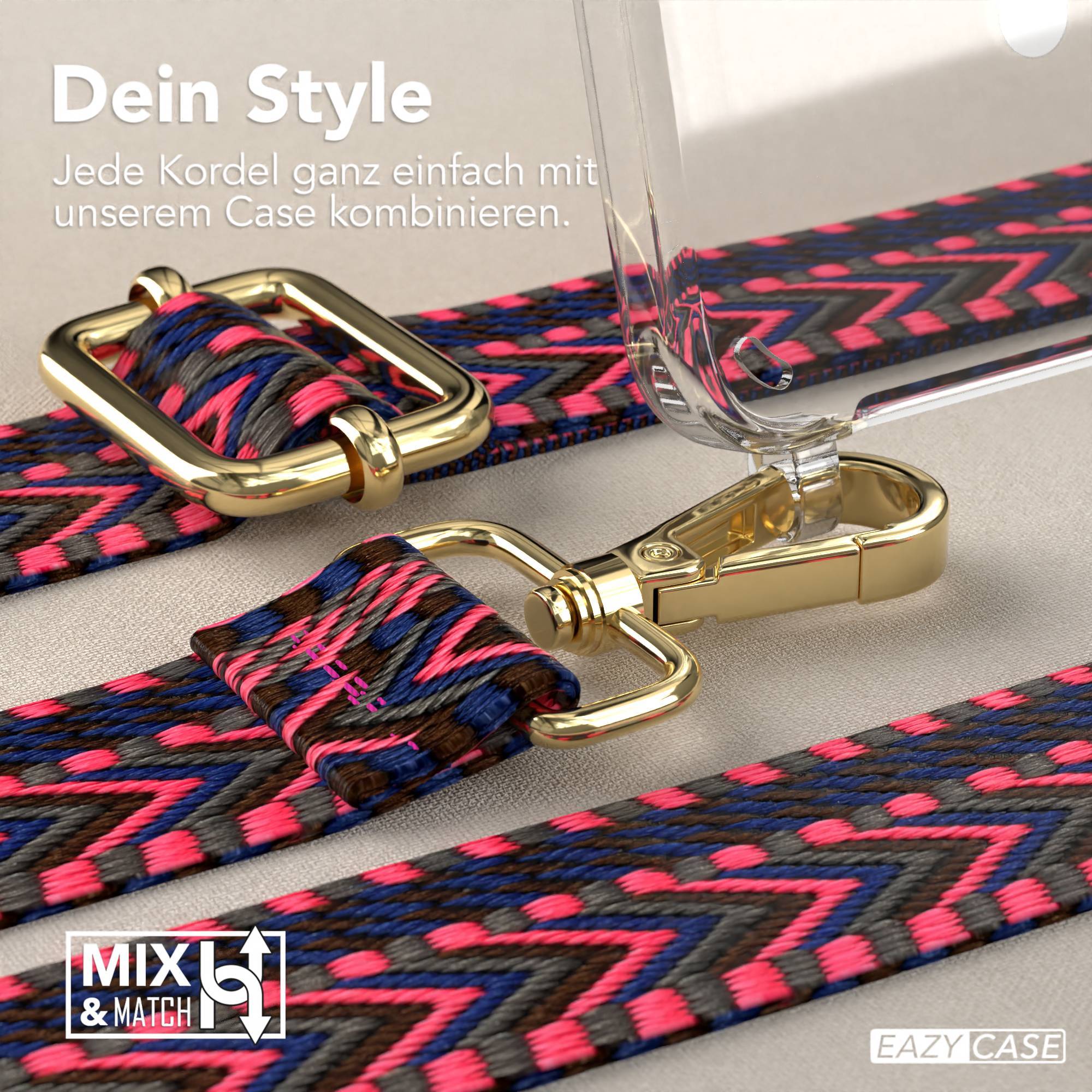 Samsung Galaxy S25 Plus MagSafe Handykette mit verstellbarem Boho Band Set 