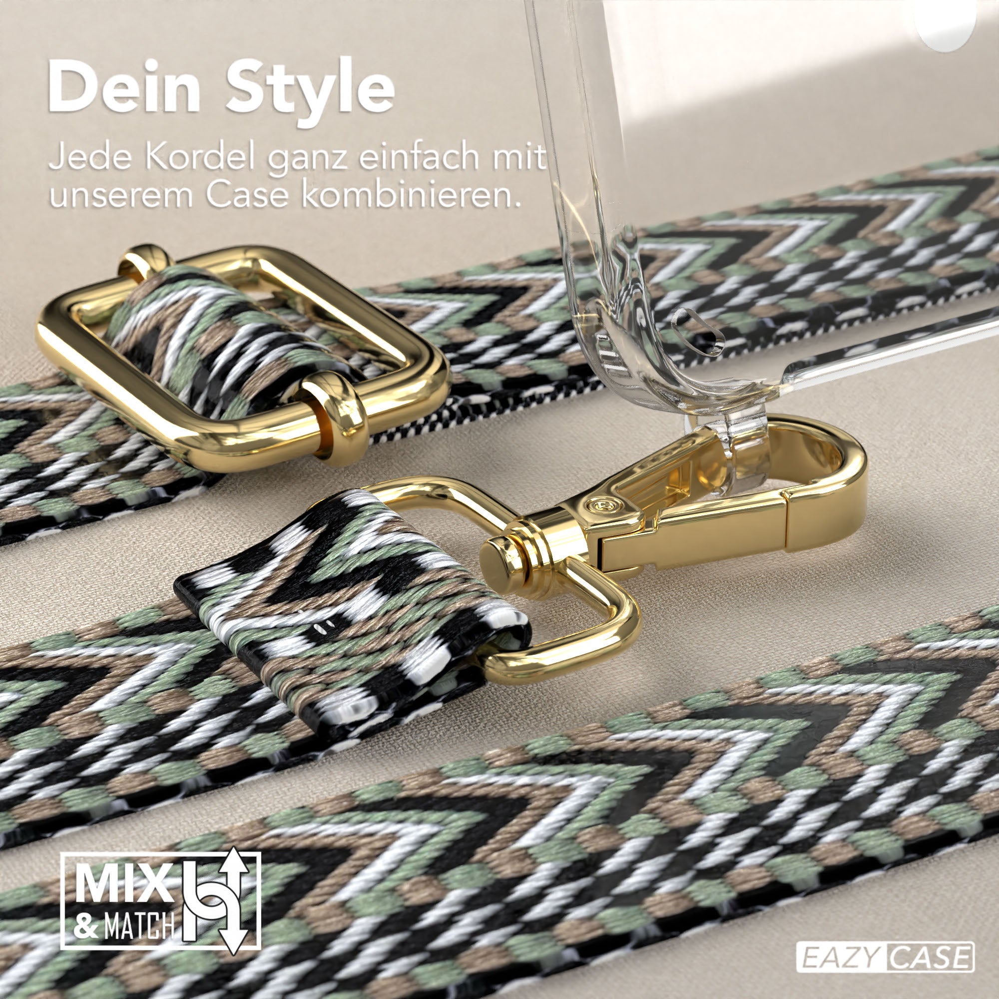 Samsung Galaxy S25 Plus MagSafe Handykette mit verstellbarem Boho Band Set 