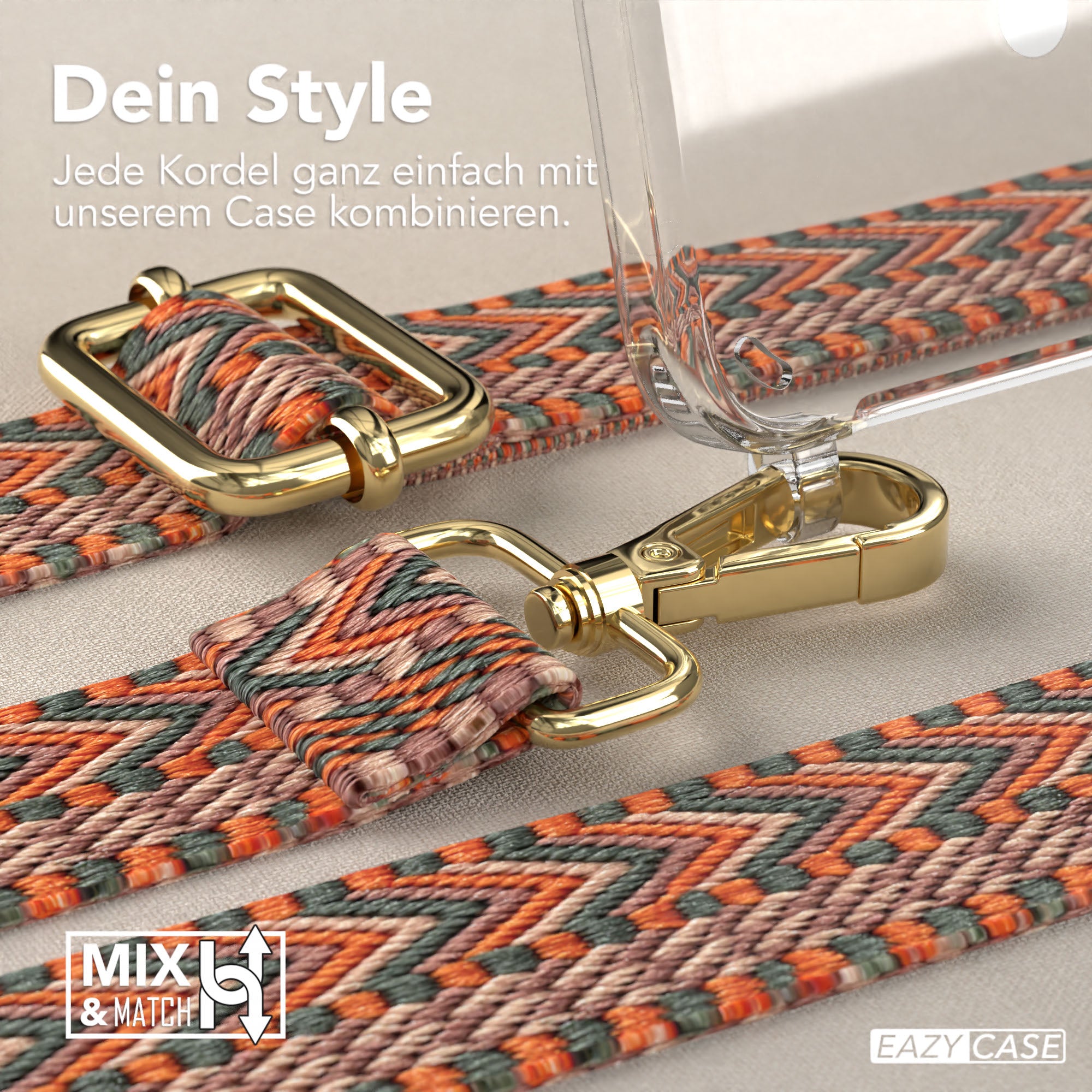 Samsung Galaxy S25 Plus MagSafe Handykette mit verstellbarem Boho Band Set 