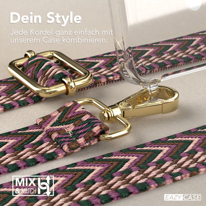 Samsung Galaxy S25 Plus MagSafe Handykette mit verstellbarem Boho Band Set 