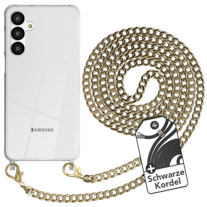 Galaxy A-6 Serie Hülle mit Metallkette + Schwarze Kordel