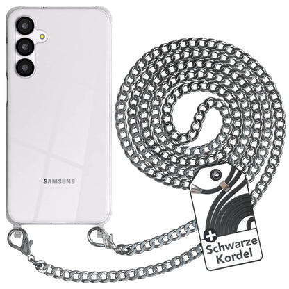 Galaxy A-6 Serie Hülle mit Metallkette + Schwarze Kordel
