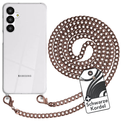 Galaxy A-6 Serie Hülle mit Metallkette + Schwarze Kordel