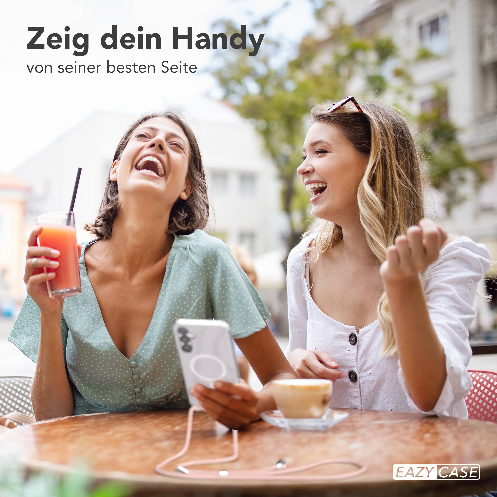 Galaxy A-6 Serie transparente Hülle + Kordel mit MagSafe