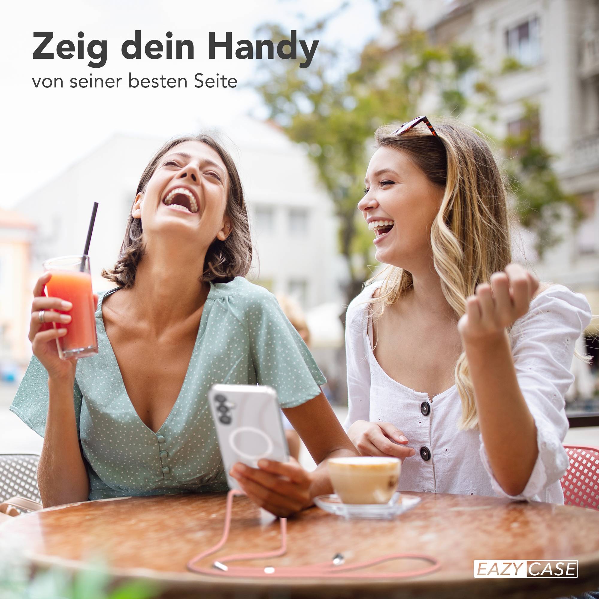 Galaxy A-6 Serie transparente Hülle + Kordel mit MagSafe
