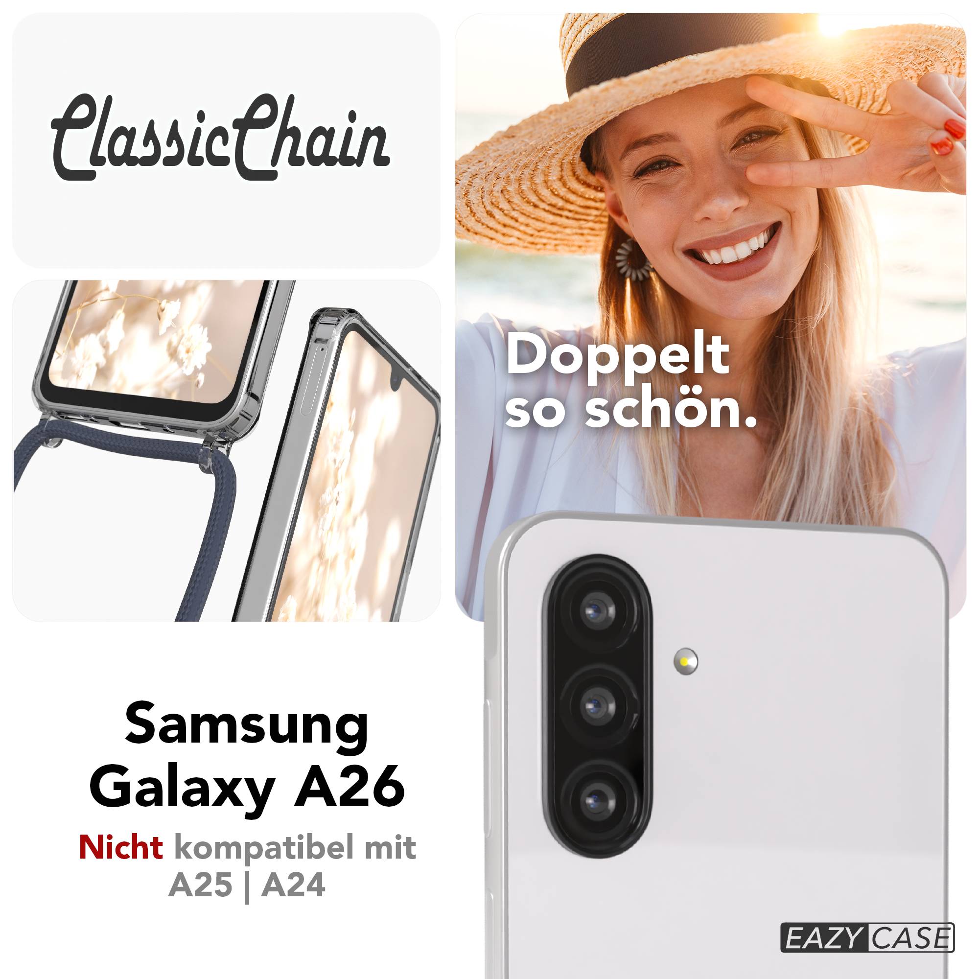 Galaxy A26 transparente Hülle + Kordel