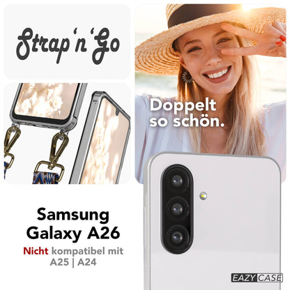 Samsung Galaxy A26 Handykette mit Boho Band verstellbarer Trageriemen 