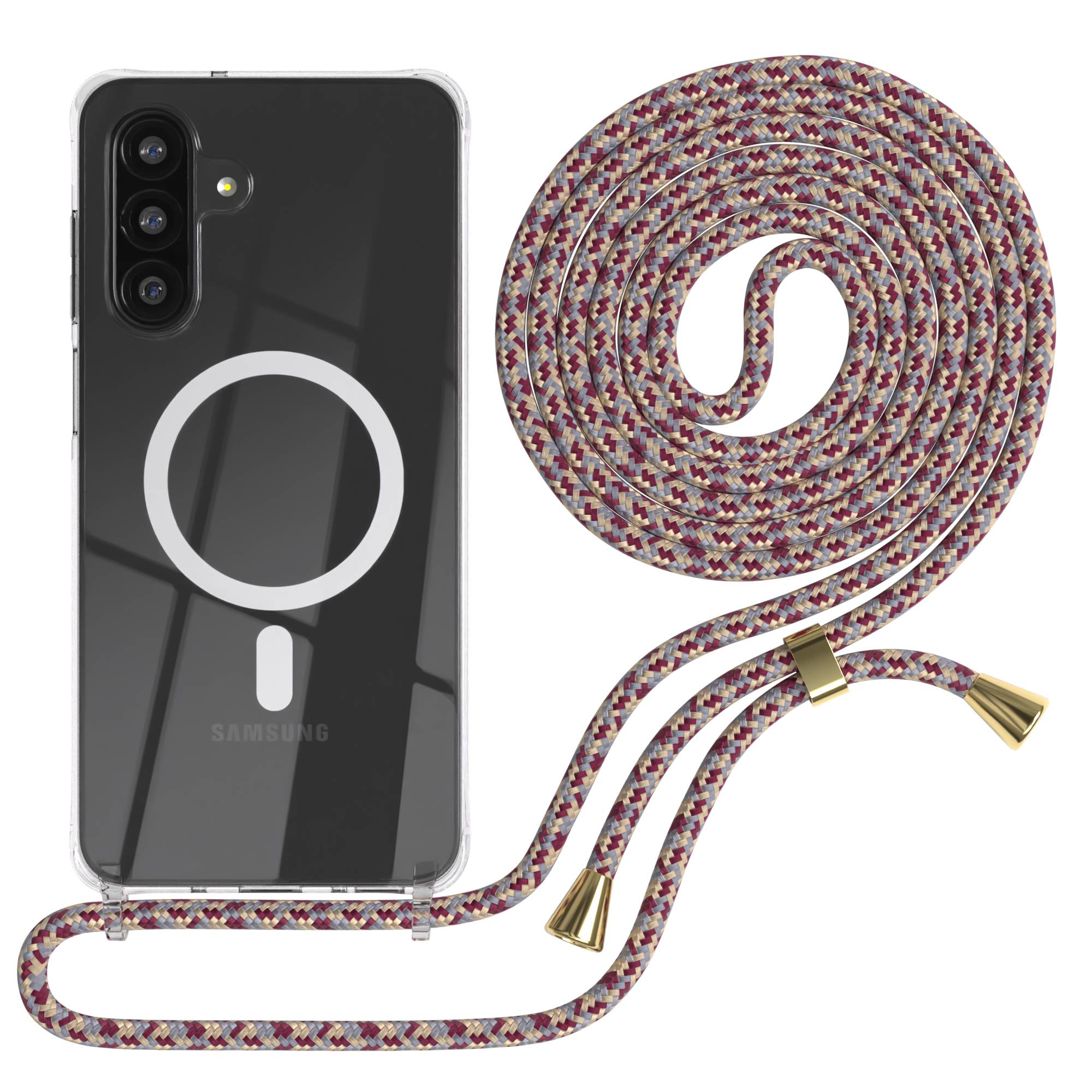 Galaxy A26 transparente Hülle + Kordel mit MagSafe