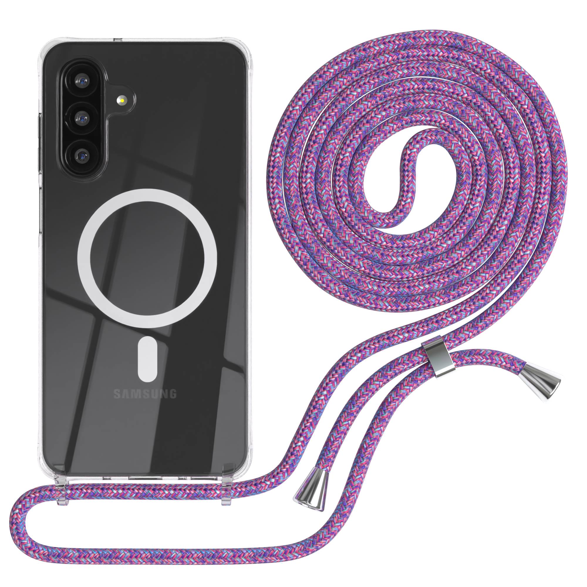 Galaxy A26 transparente Hülle + Kordel mit MagSafe