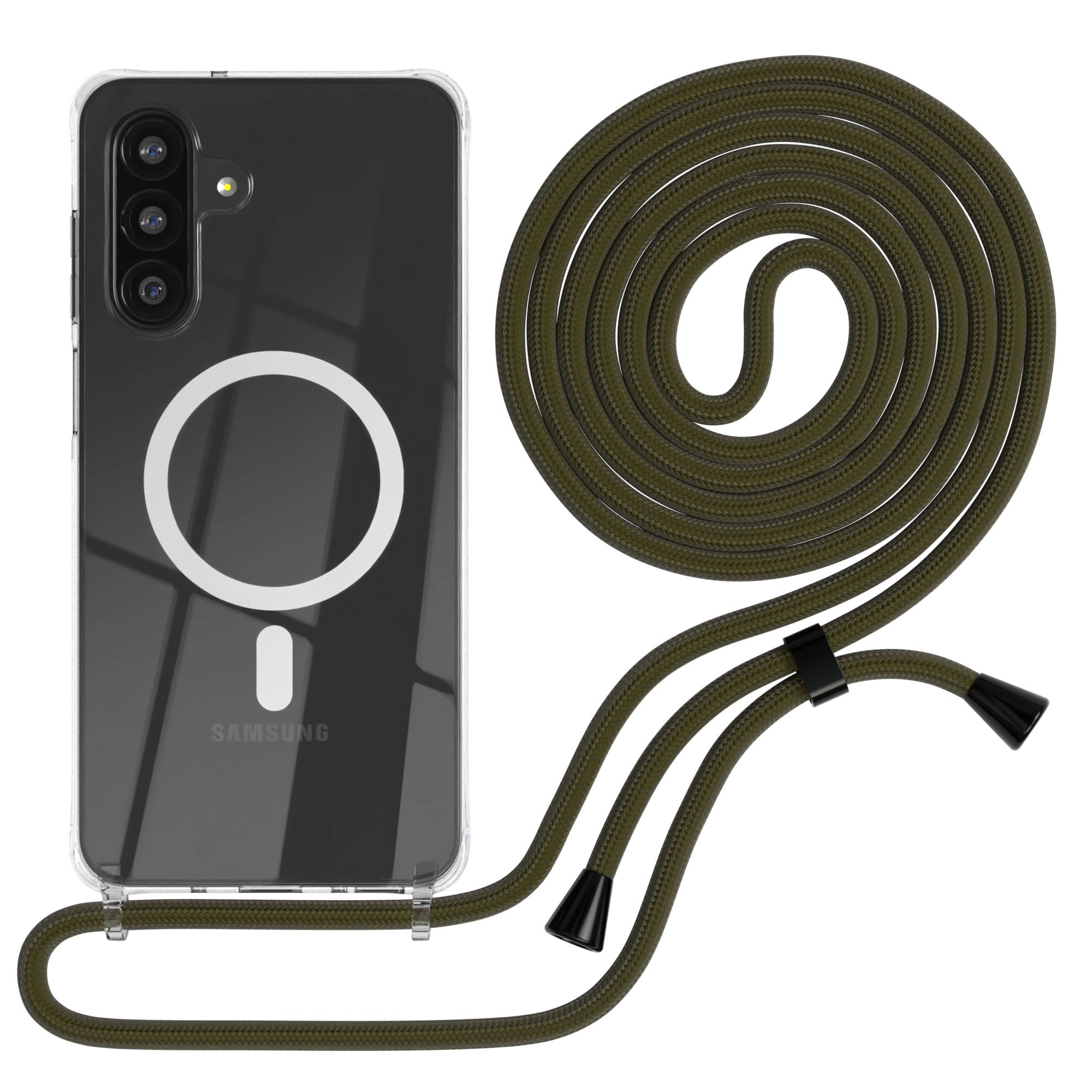 Galaxy A26 transparente Hülle + Kordel mit MagSafe