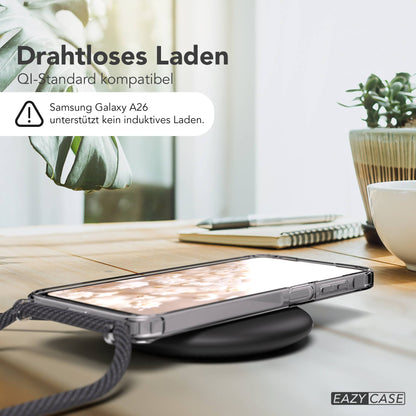 Galaxy A26 transparente Hülle + Kordel mit MagSafe