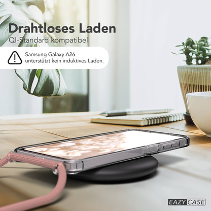 Galaxy A26 transparente Hülle + Kordel mit MagSafe