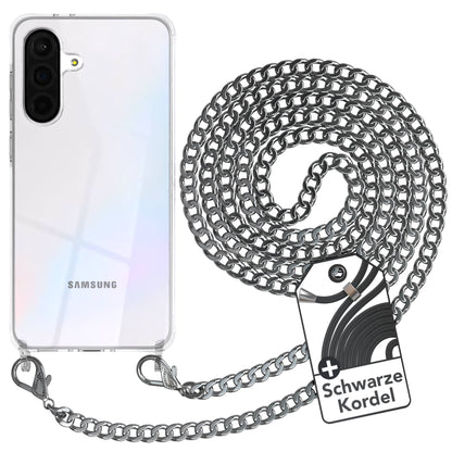 Galaxy A36 Hülle mit Metallkette + Schwarze Kordel