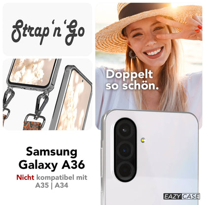 Samsung Galaxy A36 Handykette mit Boho Band verstellbares Umhängeband 