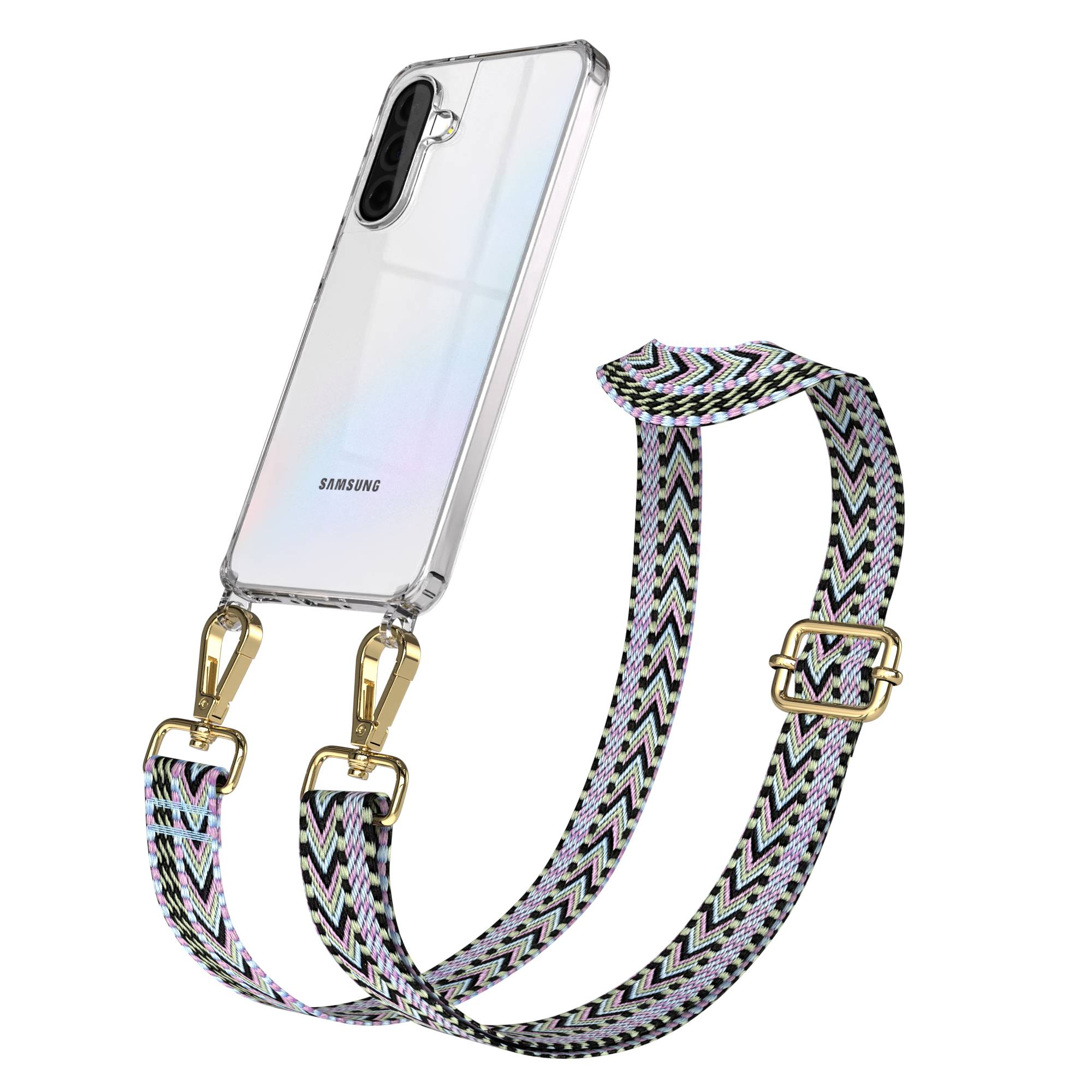 Samsung Galaxy A36 Handykette mit Boho Band verstellbares Umhängeband 