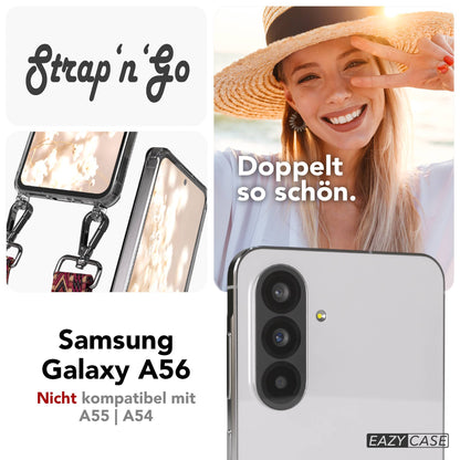 Samsung Galaxy A56 Handykette mit Boho Band verstellbar 