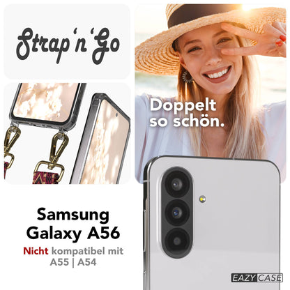 Samsung Galaxy A56 Handykette mit Boho Band verstellbar 