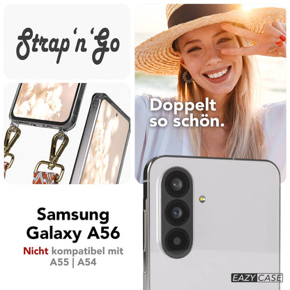 Samsung Galaxy A56 Handykette mit Boho Band verstellbar 
