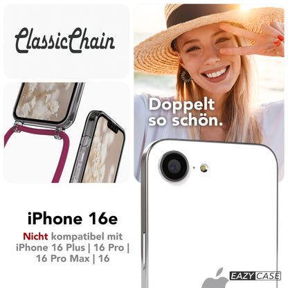 iPhone 16e transparente Hülle + Kordel