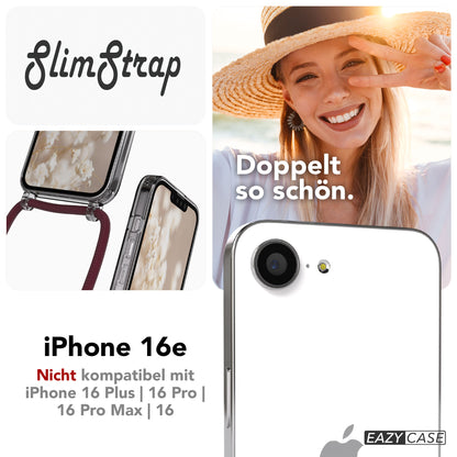 iPhone 16e transparente Hülle + Kordel mit MagSafe