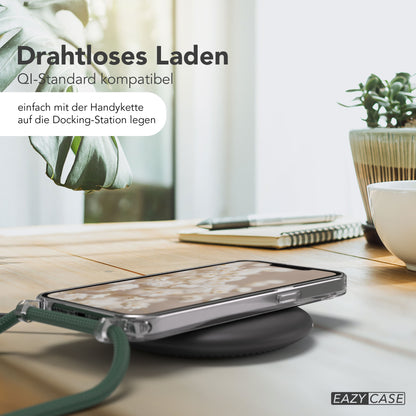 iPhone 16e transparente Hülle + Kordel mit MagSafe