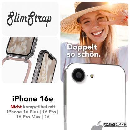 iPhone 16e transparente Hülle + Kordel mit MagSafe