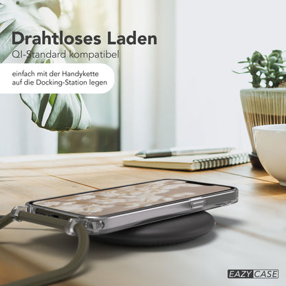 iPhone 16e transparente Hülle + Kordel mit MagSafe