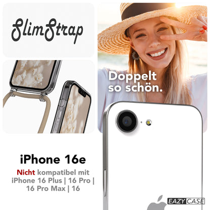 iPhone 16e transparente Hülle + Kordel mit MagSafe