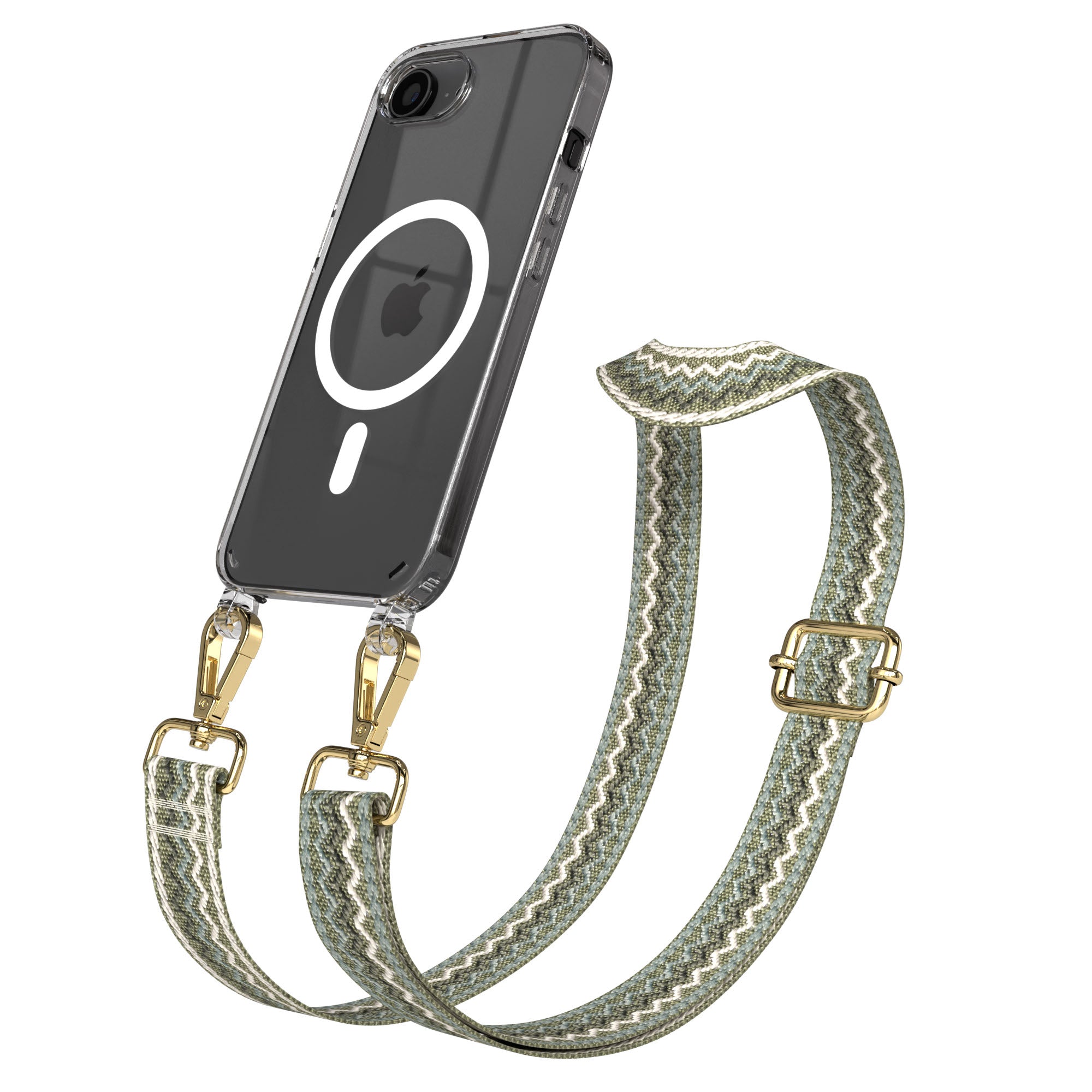 iPhone 16e MagSafe Handykette mit Boho Band Tragekette 