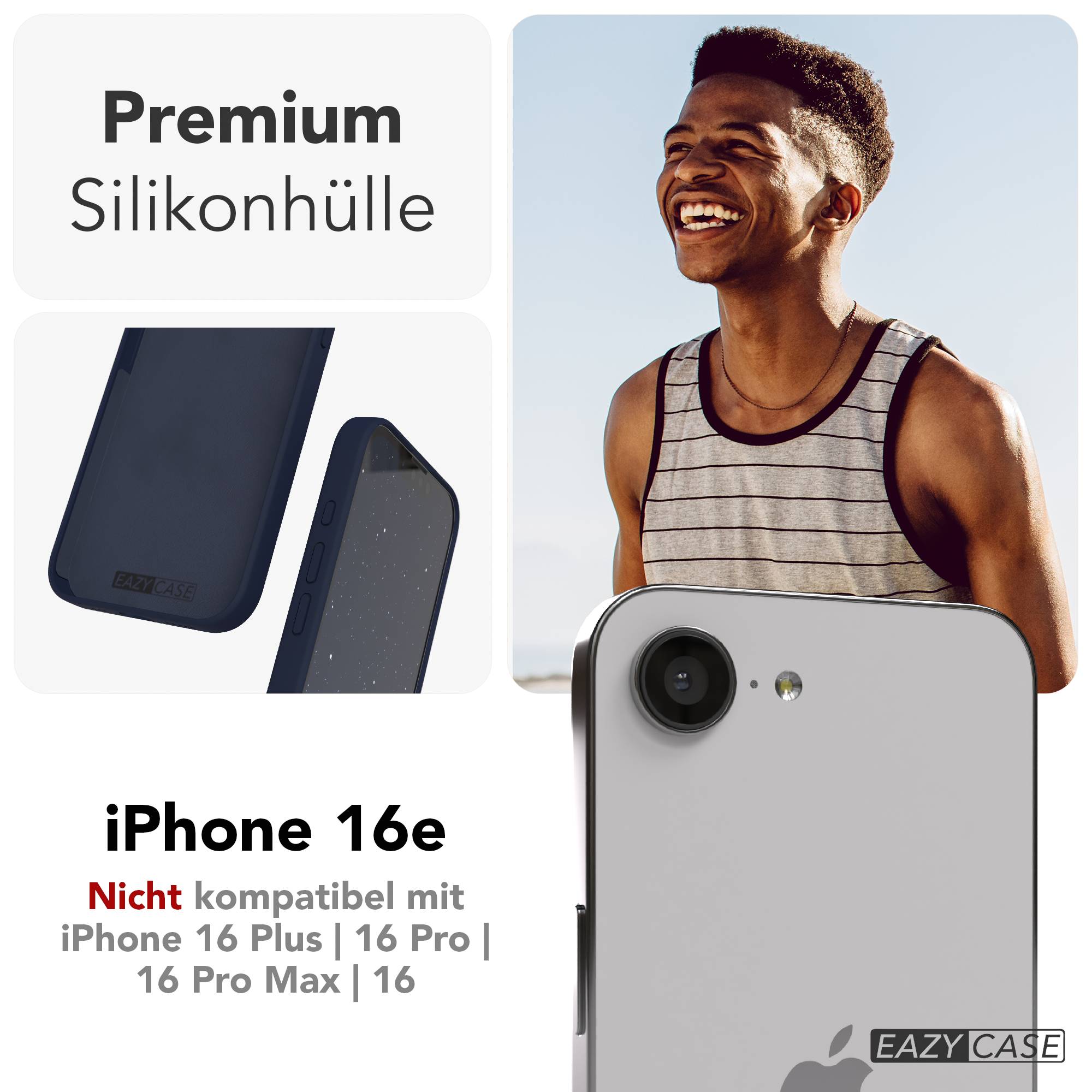 Apple iPhone 16e Premium Silikonhülle mit Kameraschutz von EAZY CASE 