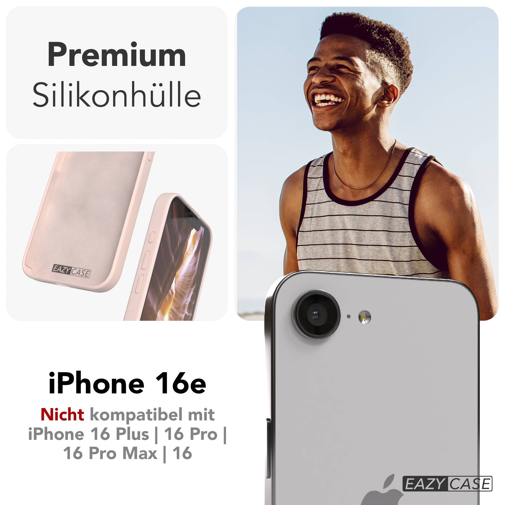 Apple iPhone 16e Premium Silikonhülle mit Kameraschutz von EAZY CASE 