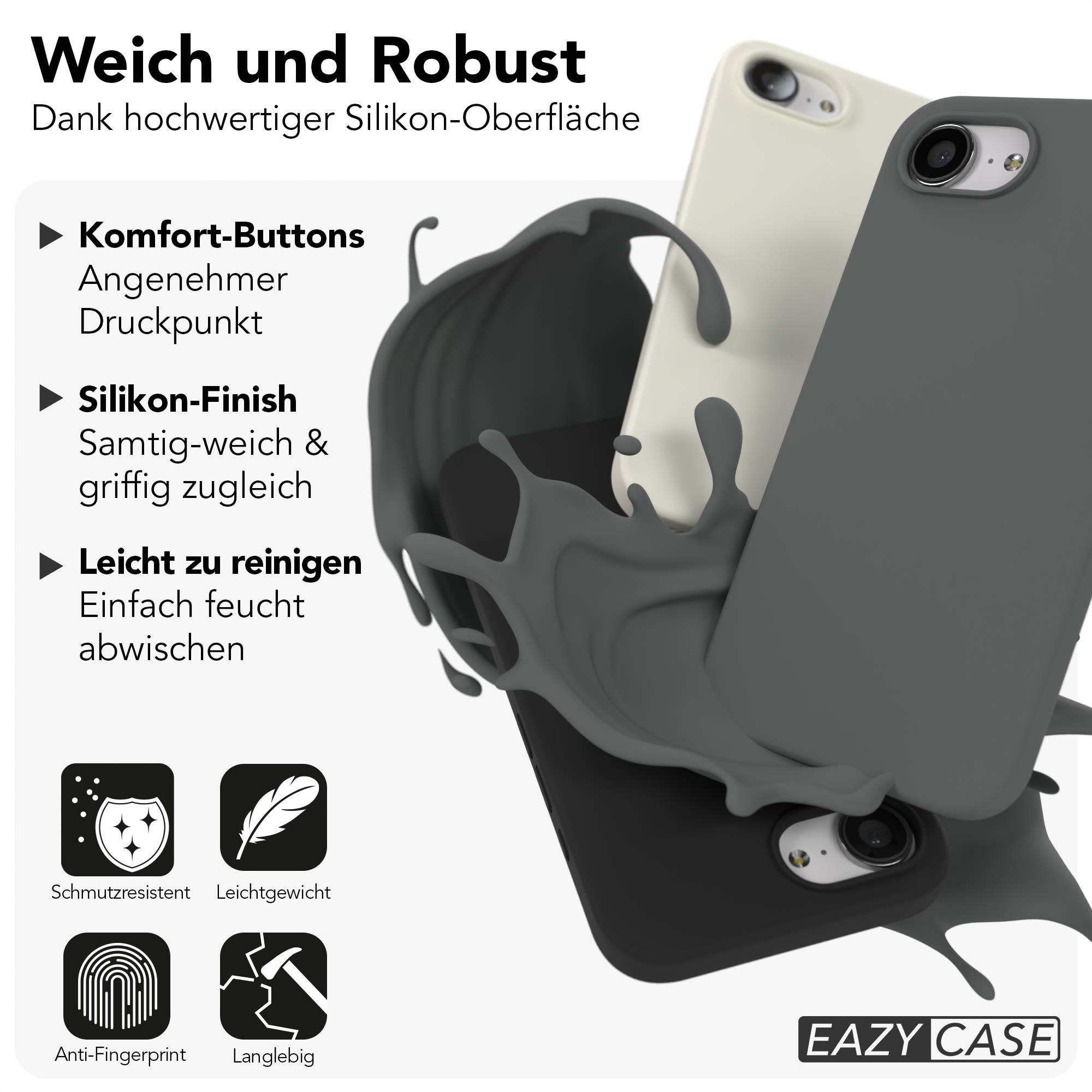 Apple iPhone 16e Premium Silikonhülle mit Kameraschutz von EAZY CASE 