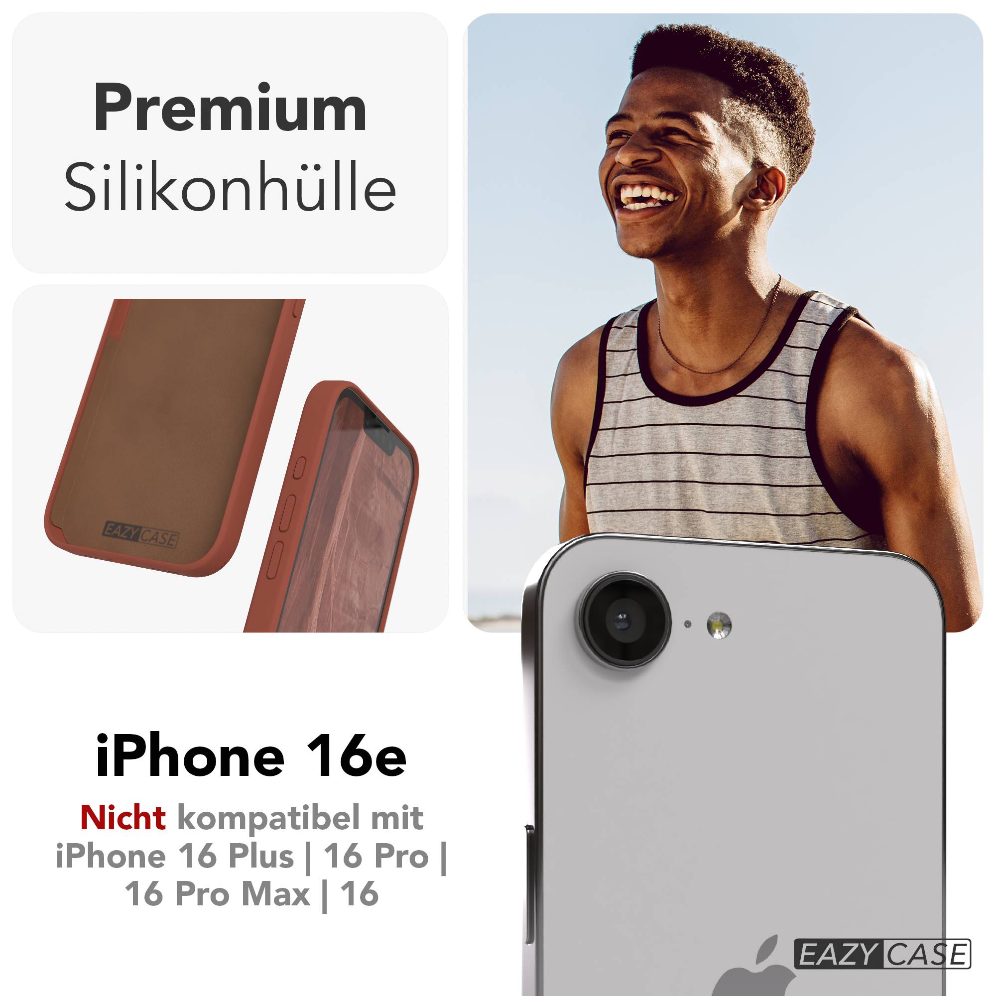 Apple iPhone 16e Premium Silikonhülle mit Kameraschutz von EAZY CASE 