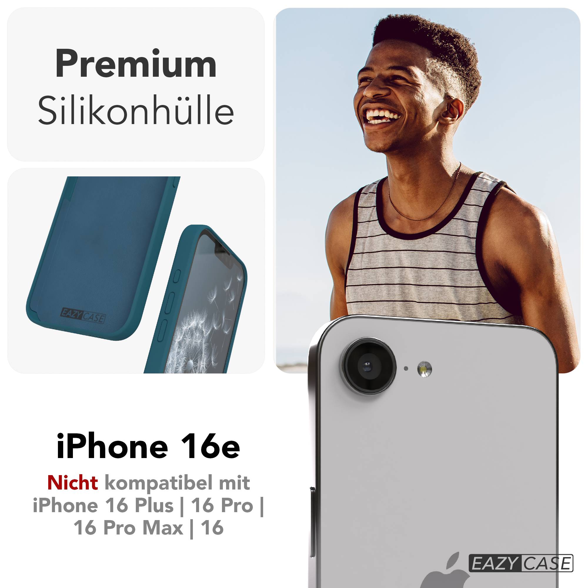 Apple iPhone 16e Premium Silikonhülle mit Kameraschutz von EAZY CASE 